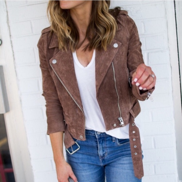 Blank NYC Jackets & Blazers - Blank NYC Morning Suede Leather Moto Jacket